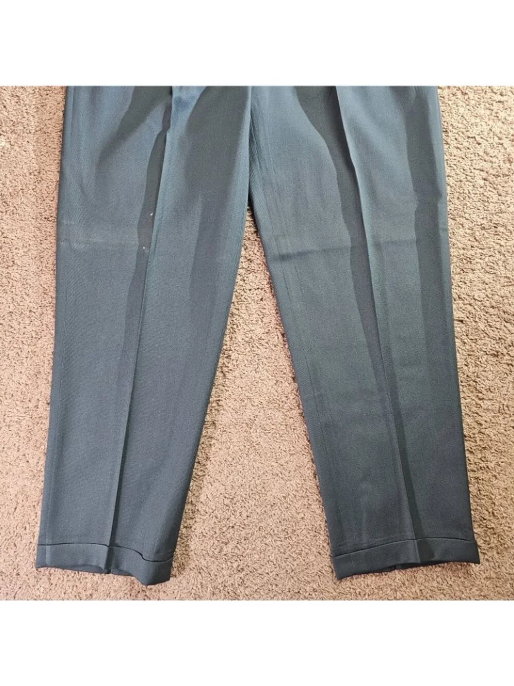 READ Vtg Givenchy Monsieur Pleated Dress Pants Mens 35R Gray 31" Inseam Cuffed - Picture 9 of 13